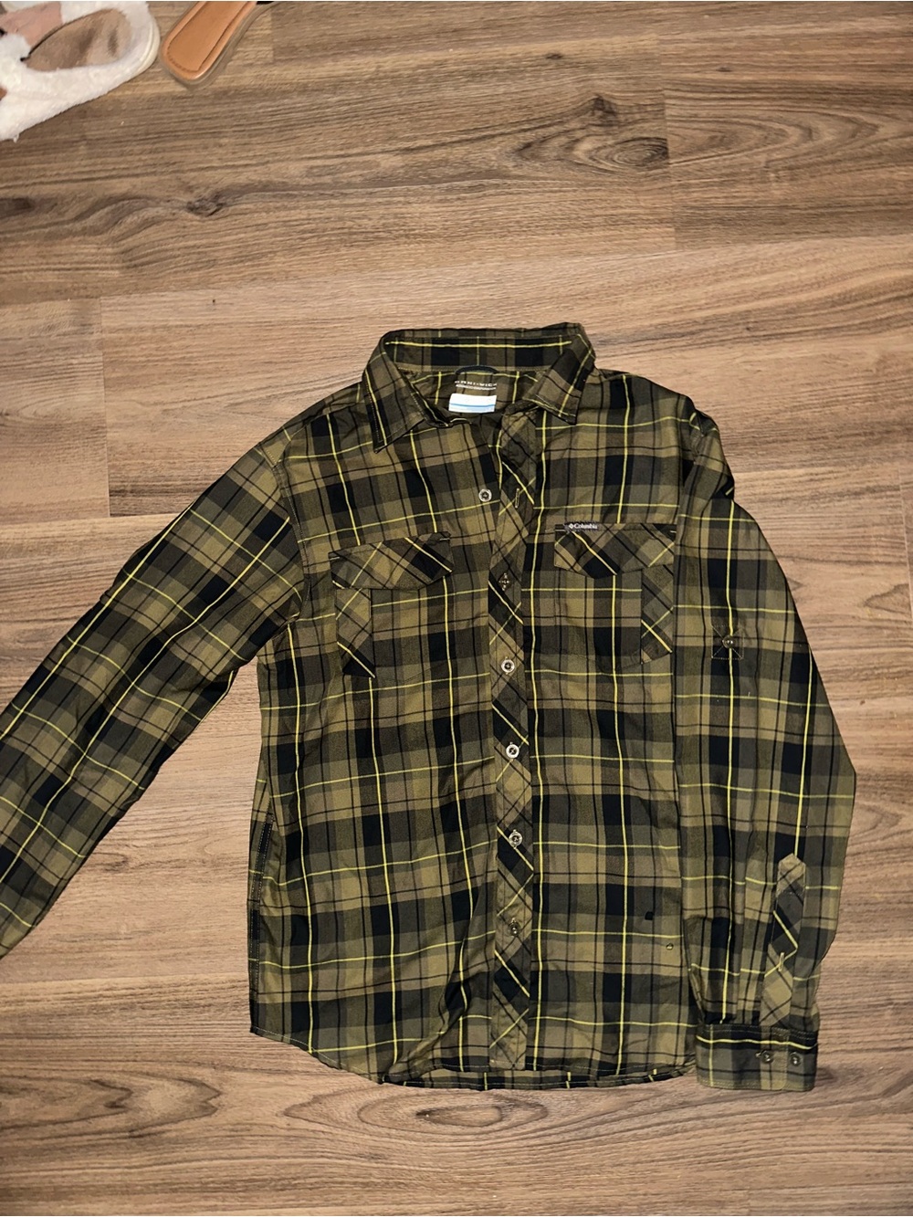 Columbia Omni-Wick Outdoor Plaid Shirt Size S